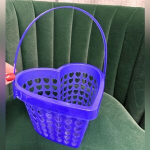 Heart-Shaped Blue Basket